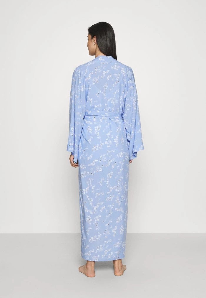 Vêtement De Nuit ANNA FIELD Anna Field Lisha Long Printed Robe Bleu Femme | DCD-0672765